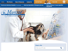 Tablet Screenshot of monroevets.com
